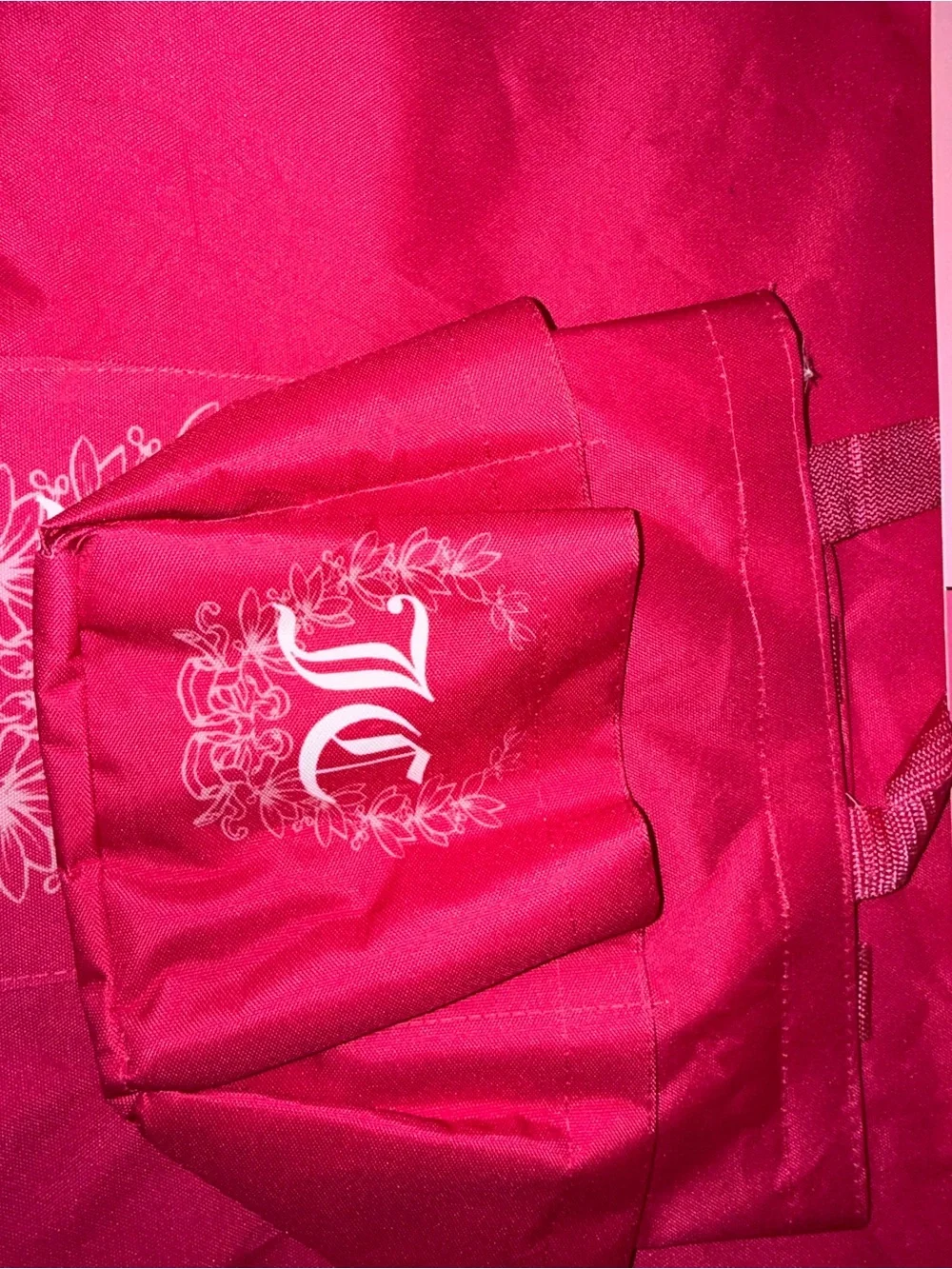 Juicy Couture Hot Pink Drawstring Backpack Laundry Bag